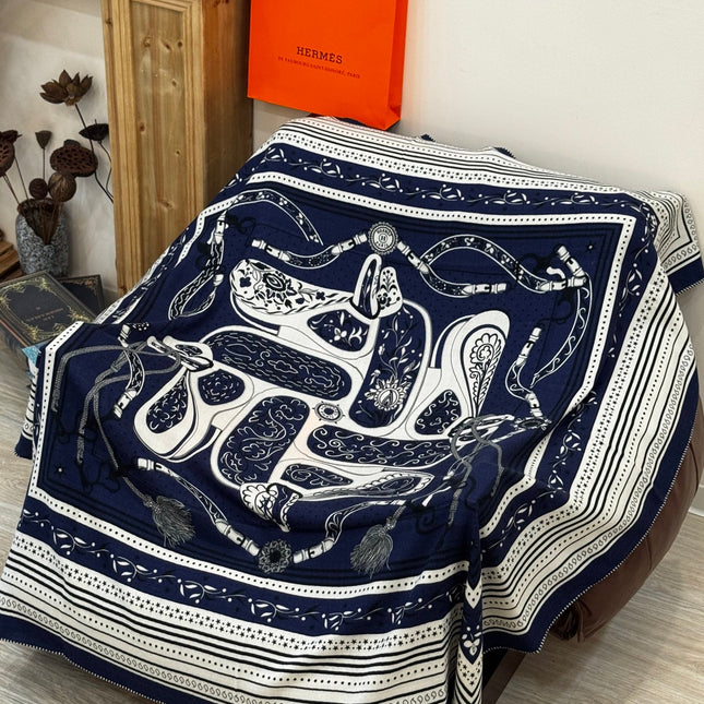 HERMES 25S SCARF 140 IN CASHMERE SILK 727315