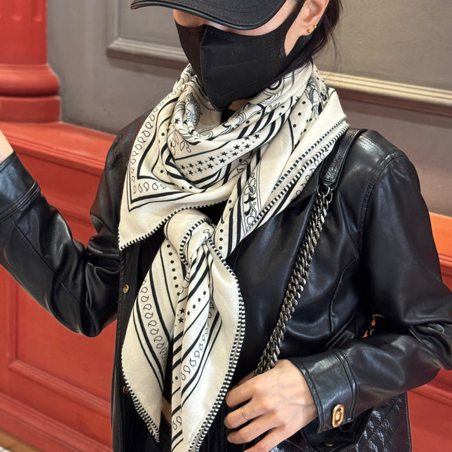 HERMES 25S SCARF 140 IN CASHMERE SILK 727316