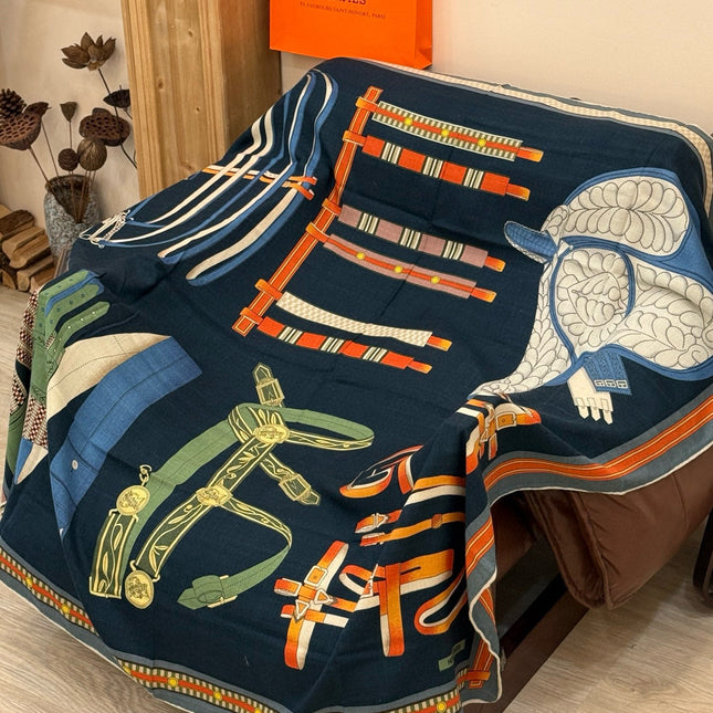 HERMES 25S SCARF 140 IN CASHMERE SILK 727300