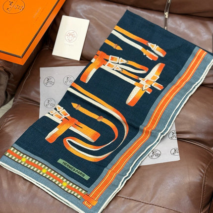 HERMES 25S SCARF 140 IN CASHMERE SILK 727300