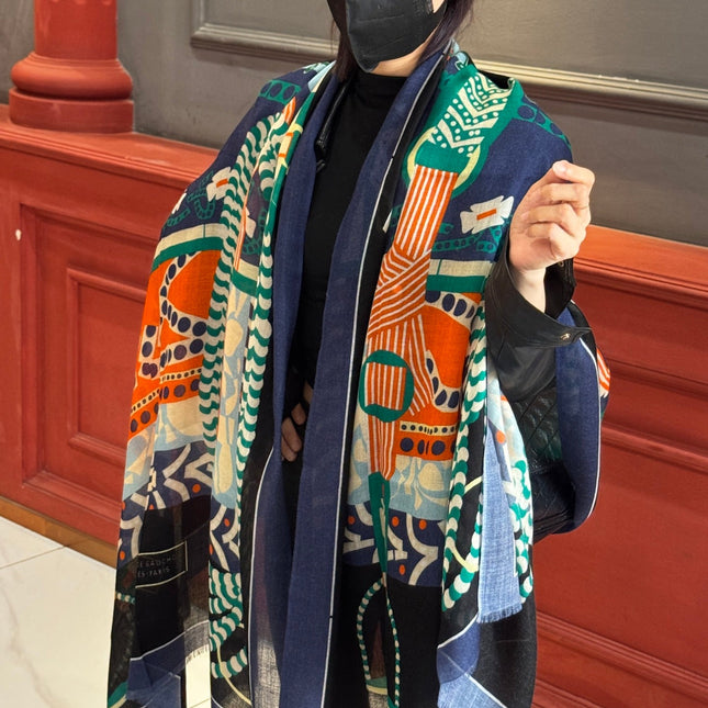 HERMES 25S SCARF 200 IN CASHMERE SILK 730597