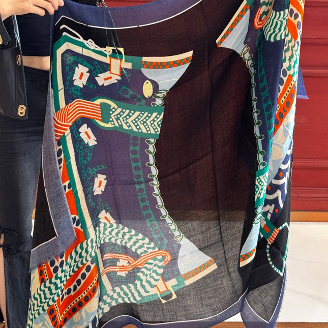 HERMES 25S SCARF 200 IN CASHMERE SILK 730597