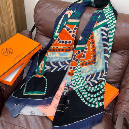 HERMES 25S SCARF 200 IN CASHMERE SILK 730597