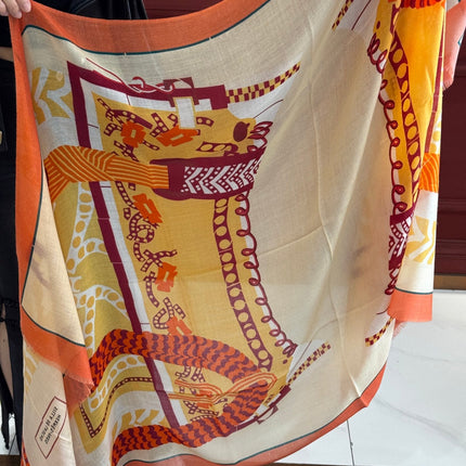 HERMES 25S SCARF 200 IN CASHMERE SILK 730599