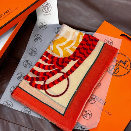 HERMES 25S SCARF 200 IN CASHMERE SILK 730599