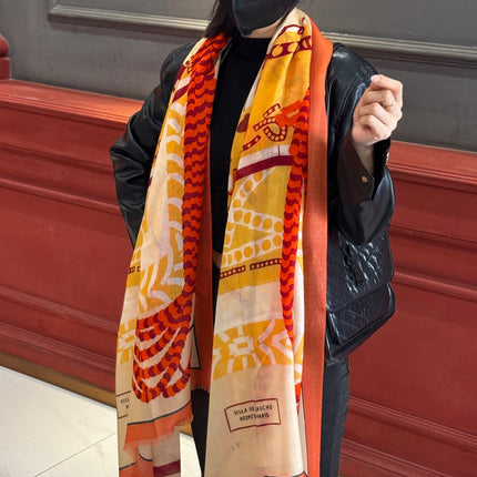 HERMES 25S SCARF 200 IN CASHMERE SILK 730599