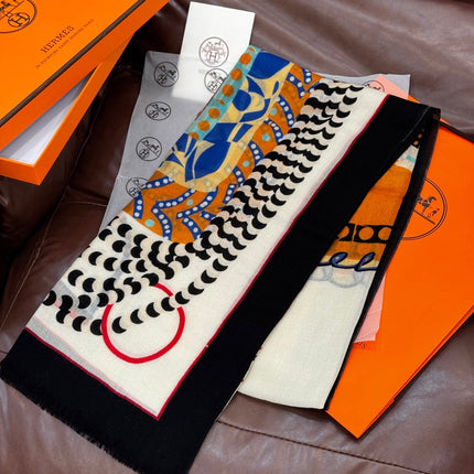 HERMES 25S SCARF 200 IN CASHMERE SILK 730600