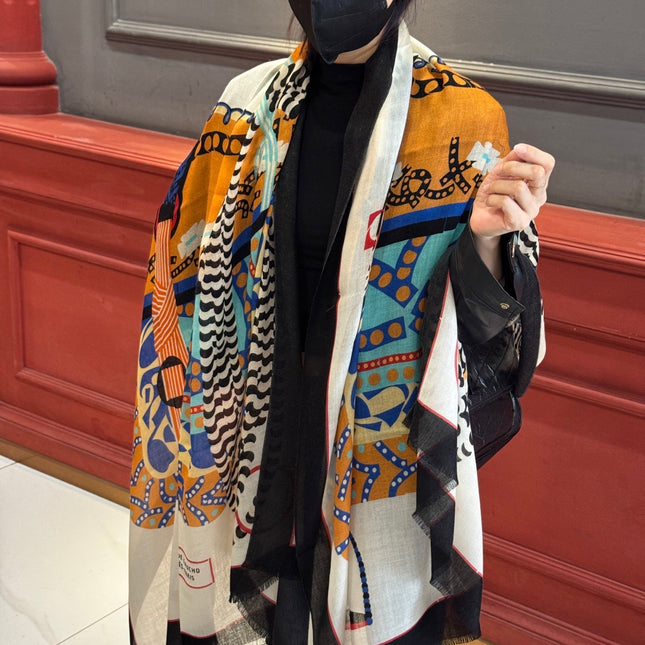 HERMES 25S SCARF 200 IN CASHMERE SILK 730600