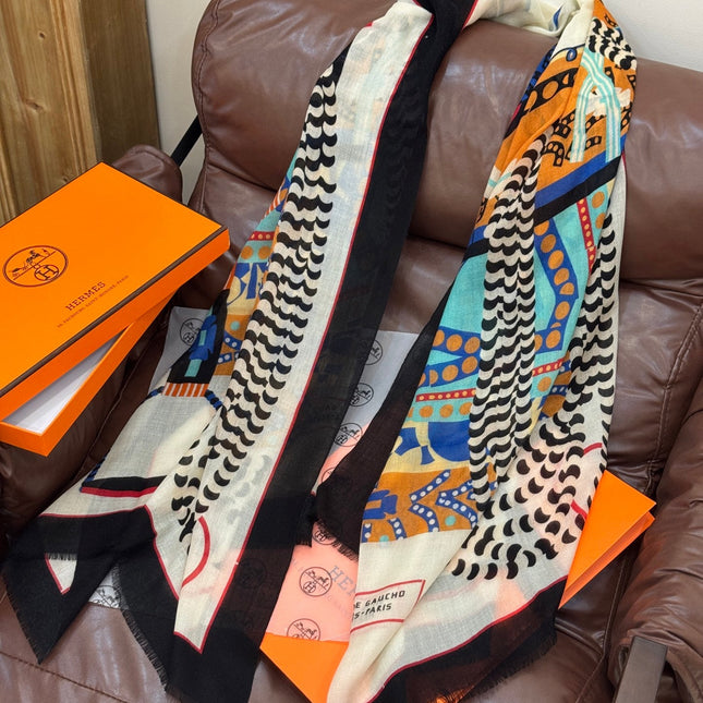 HERMES 25S SCARF 200 IN CASHMERE SILK 730600