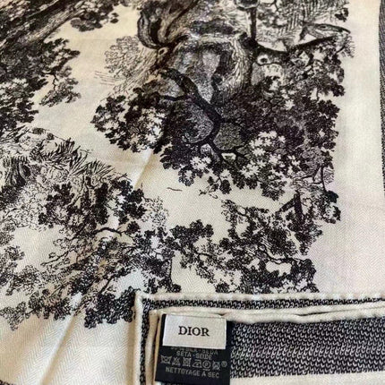 DIOR SCARF 110 CM IN COTTON-SILK FABRIC 730606