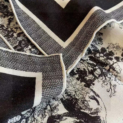 DIOR SCARF 110 CM IN COTTON-SILK FABRIC 730606