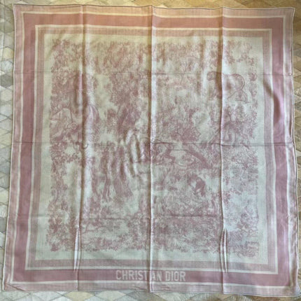 DIOR SCARF 110 CM IN COTTON-SILK FABRIC 730607