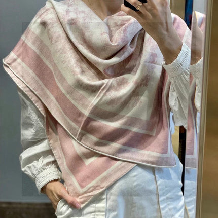 DIOR SCARF 110 CM IN COTTON-SILK FABRIC 730607