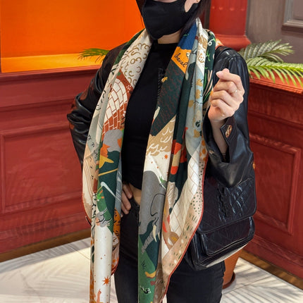 HERMES 25S SCARF 140 IN SILK 733915