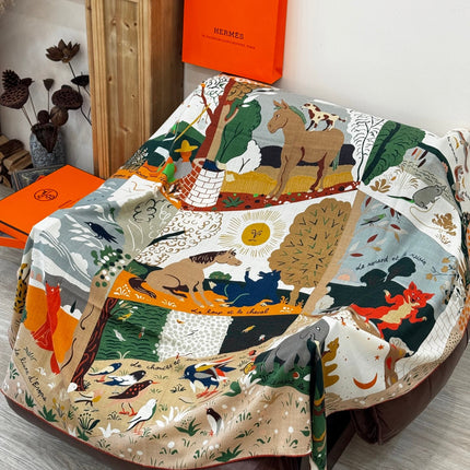 HERMES 25S SCARF 140 IN SILK 733915