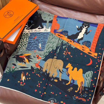 HERMES 25S SCARF 140 IN SILK 733916