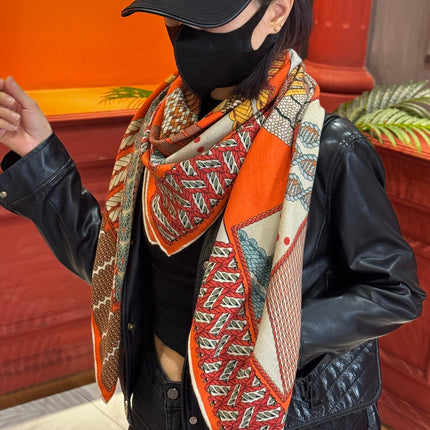 HERMES 25S SCARF 140 IN SILK TWILL 733918