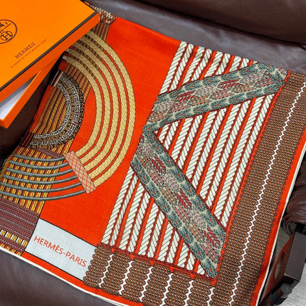 HERMES 25S SCARF 140 IN SILK TWILL 733918