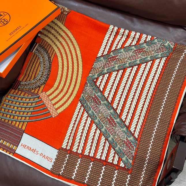 HERMES 25S SCARF 140 IN SILK TWILL 733918