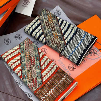 HERMES 25S SCARF 140 IN SILK TWILL 733917