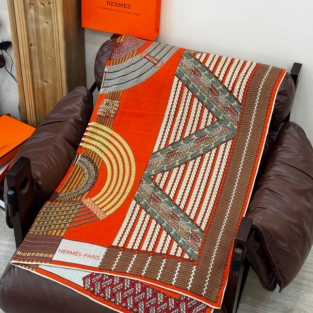 HERMES 25S SCARF 140 IN SILK TWILL 733918