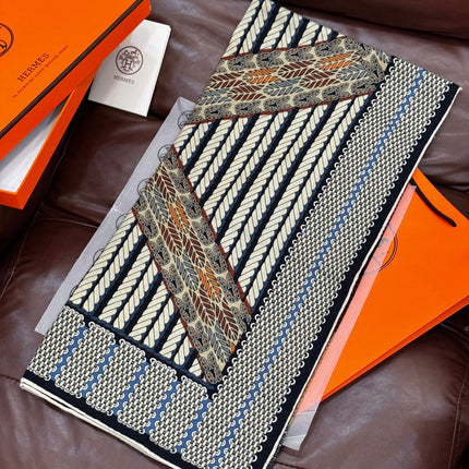 HERMES 25S SCARF 140 IN SILK TWILL 733917