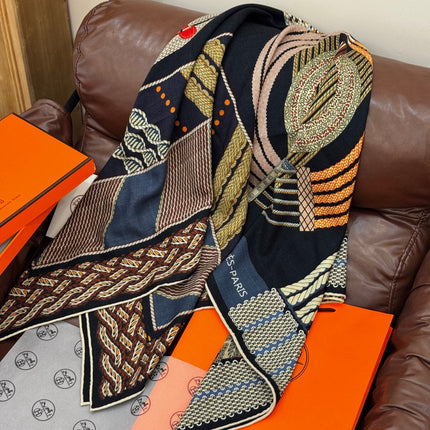 HERMES 25S SCARF 140 IN SILK TWILL 733917