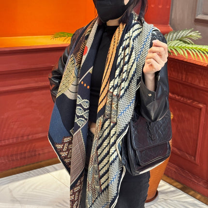 HERMES 25S SCARF 140 IN SILK TWILL 733917