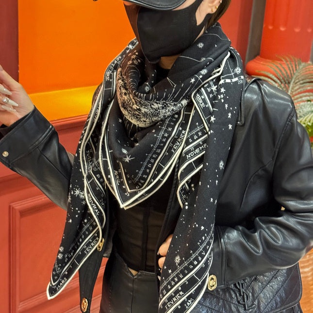 DIOR SCARF 140 CM IN SILK-CASHMERE BLEND 735816