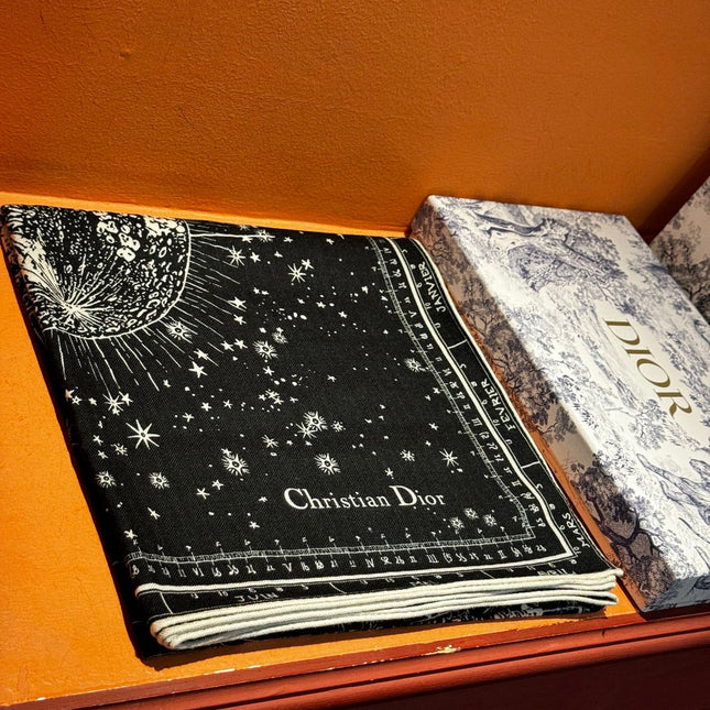 DIOR SCARF 140 CM IN SILK-CASHMERE BLEND 735816