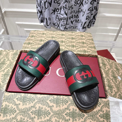 SANDALS 25S IN BLACK AND RED MIX RED LAMBSKIN EMBOSSED LOGO STYLE 4