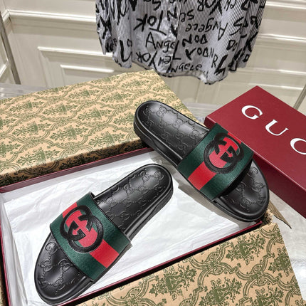 SANDALS 25S IN BLACK AND RED MIX RED LAMBSKIN EMBOSSED LOGO STYLE 4