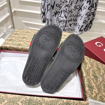 SANDALS 25S IN BLACK AND RED MIX RED LAMBSKIN EMBOSSED LOGO STYLE 4