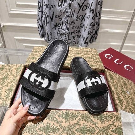 SANDALS 25S IN BLACK AND WHITE MIX RED LAMBSKIN EMBOSSED LOGO STYLE 3