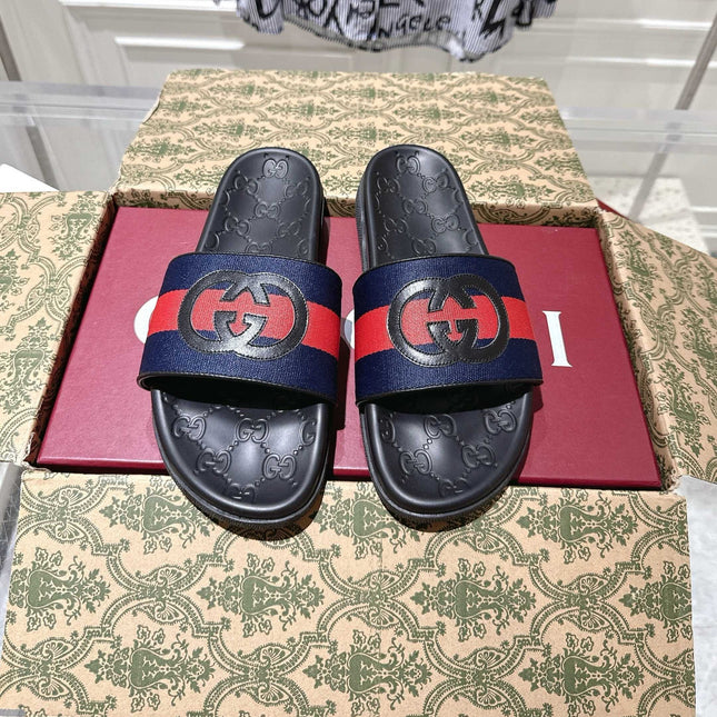 SANDALS 25S IN BLACK LAMBSKIN EMBOSSED LOGO STYLE 1