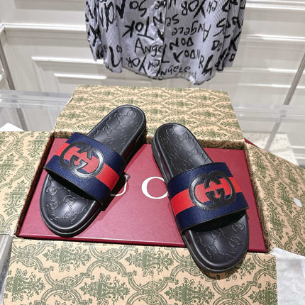 SANDALS 25S IN BLACK LAMBSKIN EMBOSSED LOGO STYLE 1