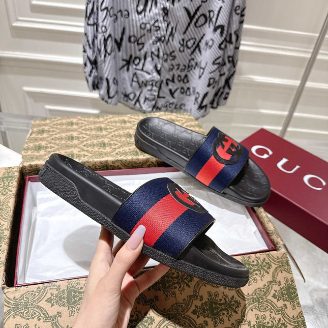 SANDALS 25S IN BLACK LAMBSKIN EMBOSSED LOGO STYLE 1