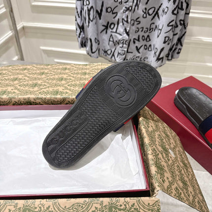 SANDALS 25S IN BLACK LAMBSKIN EMBOSSED LOGO STYLE 1