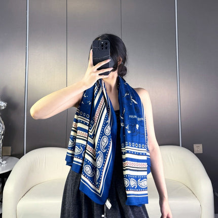 HERMES 25S SCARF 135 IN CASHMERE SILK 729040