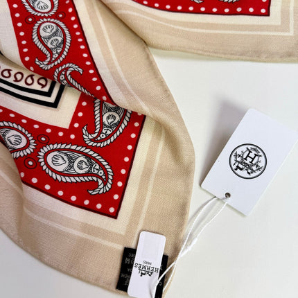 HERMES 25S SCARF 135 IN CASHMERE SILK 729039