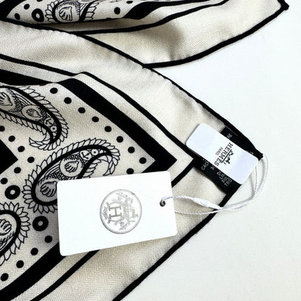 HERMES 25S SCARF 135 IN CASHMERE SILK 729038