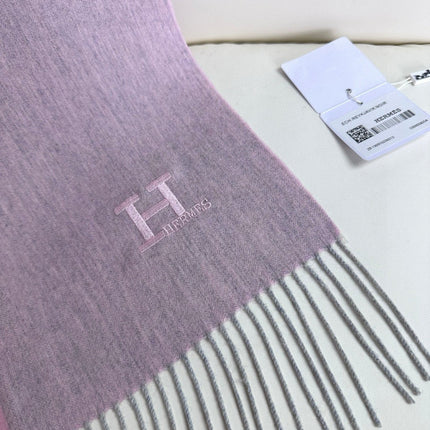 SCARF 190 CM IN BLUSH PINK CASHMERE 364766