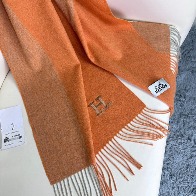 SCARF 190 CM IN TIGER ORANGE CASHMERE