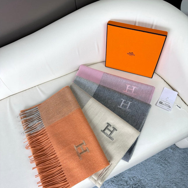 SCARF 190 CM IN TIGER ORANGE CASHMERE