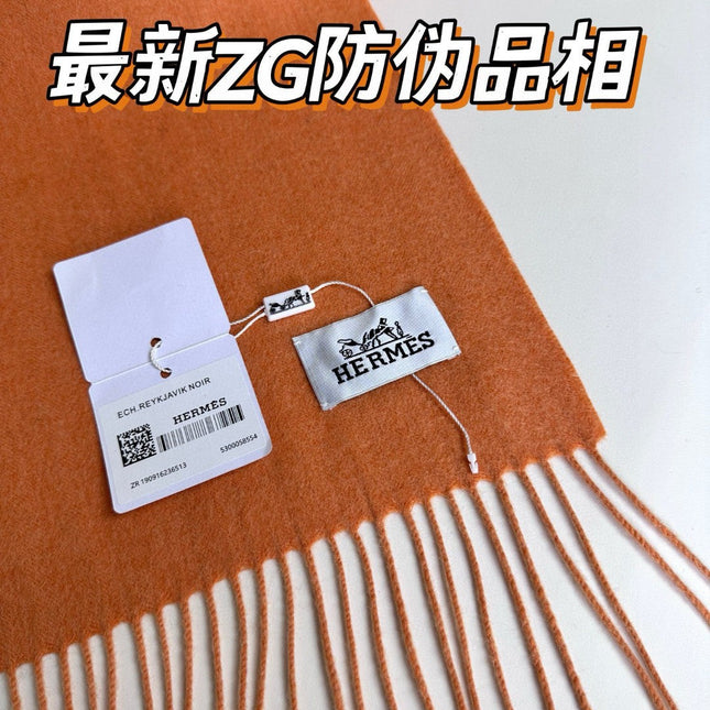 SCARF 190 CM IN TIGER ORANGE CASHMERE