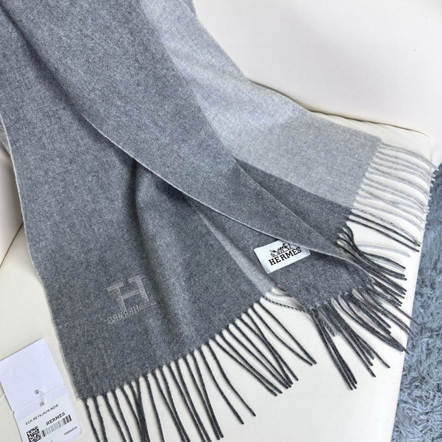 SCARF 190 CM IN COOL GRAY CASHMERE