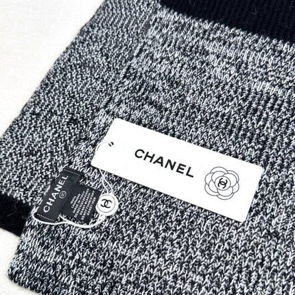 SCARF 180 CM IN SHARK GRAY MIX BLACK CASHMERE 389977