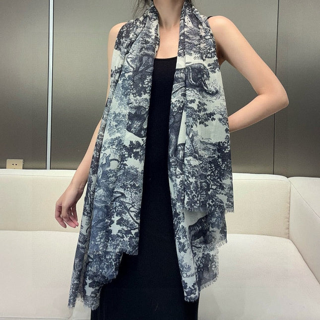 DIOR SCARF 180 CM IN CASHMERE-SILK BLEND 706549