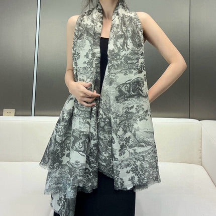 DIOR SCARF 180 CM IN CASHMERE-SILK BLEND 706550