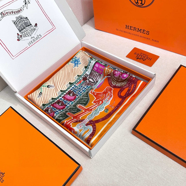 HERMES 25S SCARF 90 IN SILK 726441